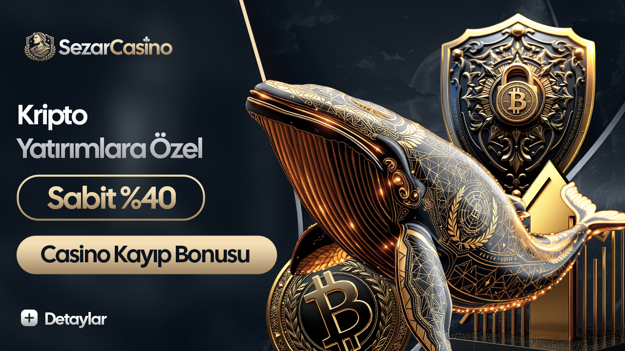 Sezar Casino kripto yatırımlara özel sabit yüzde 40 casino kayıp bonusu duyurusu.